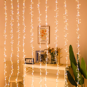 <span class=keywords><strong>Guirlande</strong></span> lumineuse <span class=keywords><strong>Micro</strong></span> <span class=keywords><strong>LED</strong></span> en forme de pétard, rideau de fenêtre, <span class=keywords><strong>guirlande</strong></span> féerique murale, à intensité variable, pour mariage, fête, Noël, décorations de vacances - Product Image 3