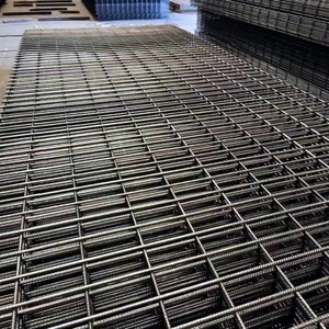 İnşaat Beton Kare Kafesleri Koruyucu/Dekoratif Donatı Tel Örgüsü 3x3 Siyah Kaynaklı Tel Örgü Panel Satışı - Product Image 3