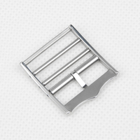 Vente en gros d'usine Boucle de montre en acier inoxydable finition brossée couleur argent Fermoir pour bracelets de montre