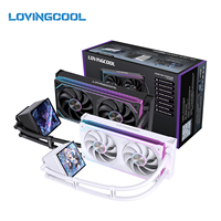 LOVINGCOOL Best Seller OEM Logo personnalisé Refroidisseur liquide 240 mm Refroidissement par eau avec écran 4 pouces Ventilateur liquide AIO pour boîtier d'ordinateur