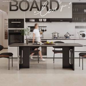 Juego de <span class=keywords><strong>Mesa</strong></span> y <span class=keywords><strong>Sillas</strong></span> de Comedor de Estilo Italiano Minimalista, de Madera Maciza y Losa de Piedra, Estilo Retro, para Apartamentos Pequeños y Restaurantes - Product Image 1