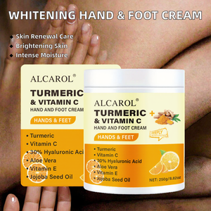 Crème de beauté pour les mains et les pieds 250g 8.82 Oz avec acide hyaluronique, revitalisant cutané, logo - Meilleure crème blanchissante pour les mains et les pieds - Product Image 2