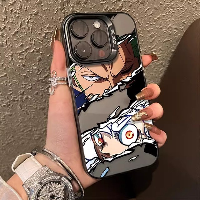 Wholesale Anime Cartoon 2-in-1 Soft Edge Hard Back Panel Acrylic Anti-Fingerprint Anti-Fall Phone Case for Iphone17 for Mate70