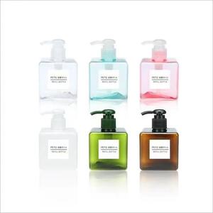 Bottiglia di plastica trasparente da 500ml quadrata per animali domestici per la cura della pelle <span class=keywords><strong>siero</strong></span> disinfettante per le mani e Gel doccia-confezione resistente - Product Image 5