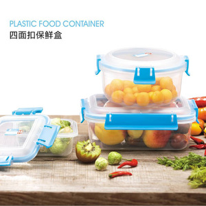 Food Storage <b>Container</b> Rectangle Transparent Clip On Lid Household Sealing Box - Product Image 5