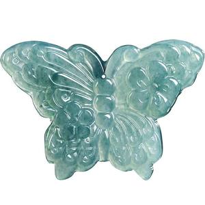 Pendentif en jade bleu naturel, forme de papillon, bijoux pour femmes, style chinois, cadeau avec certificat d'évaluation DW109 - Product Image 5