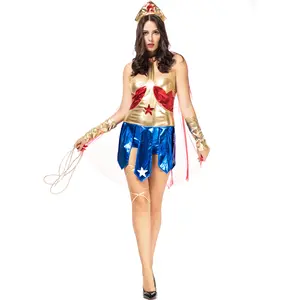 Halloween Sexy Costume Women Superhero Supergirl Costume