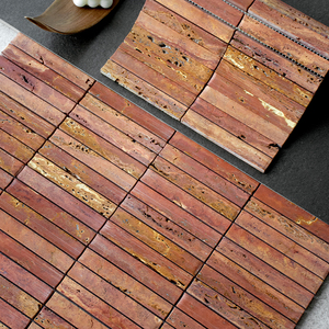 Mosaïque en onyx rouge naturel <span class=keywords><strong>pour</strong></span> B&B, café, club, salons et salles à manger, mur décoratif <span class=keywords><strong>pour</strong></span> salle à cigares - Product Image 3