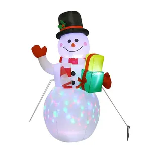 ขายส่งสว่างคริสต์มาสพองตกแต่งน่ารักInflatable Snowmanนอกลานเครื่องประดับวันหยุดInflatableสําหรับNavidad