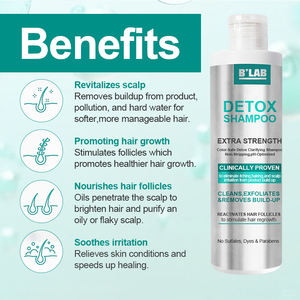 Soins capillaires de marque privée Shampooing détox clarifiant pour tous les types de cheveux Nourrir les follicules Apaiser l'irritation du cuir chevelu Shampooing détox - Product Image 5