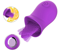 Vibrateur clitoridien en silicone en forme de rose, jouet sexuel pour femme, pompe à succion, stimulateur de clitoris à léchage de langue