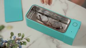 Nettoyeur à ultrasons Mini machine à laver portable Bain à ultrasons Dispositif de <span class=keywords><strong>nettoyage</strong></span> sonique pour <span class=keywords><strong>lunettes</strong></span> Bijoux Appareils ménagers - Product Image 5