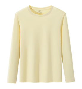 <span class=keywords><strong>T</strong></span>-<span class=keywords><strong>shirt</strong></span> à col rond à manches longues, 9 couleurs, uni, basique, pour superposition, impression de logo personnalisé, hauts à manches longues pour femmes, tailles S-4XL - Product Image 6