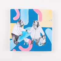 Lot de vaisselle jetable en papier motif Ours Brun pour fêtes - Écologique pour dîners et réceptions