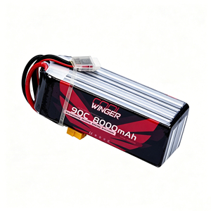 8000mAh 90C 6S 23.1V LCO LIVH Pouch Lithium Ion Battery Pack 1000 Cycles Wide Temp -40℃~60℃ <b>Accessory</b> for FPV Racing <b>Drone</b> - Product Image 3