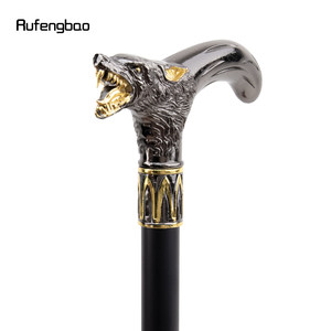 Bastón con Empuñadura de Cabeza de Leopardo, Bastón de Acero al Carbono, Ayuda para Caminar, Bastón de Caballero - Product Image 4