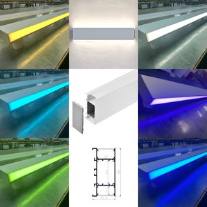 Éclairage mural intérieur moderne pour bureau, installation à clipser, <span class=keywords><strong>profil</strong></span> LED personnalisé, intensité réglable, garantie 5 ans - Product Image 6