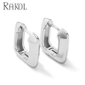 Rakol ต่างหูสตรีทำจากสแตนเลสสตีลห่วงกลมหนาชุบทอง CC hie EP5575 - Product Image 2