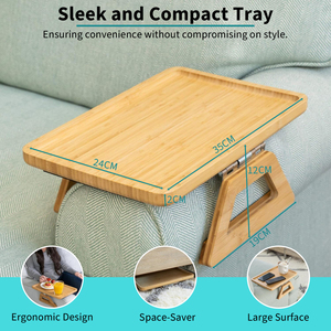 Tavolino da Divano Personalizzato in Bambù con <span class=keywords><strong>Clip</strong></span> per Bracciolo - Product Image 3