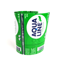 Étiquettes thermorétractables en PVC vert personnalisées à prix de gros pour bouteilles de café et d'eau minérale