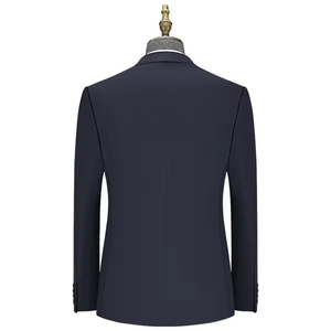 MY7005 tessuto di lana 70% blu Navy a spina di pesce modello di lana 70% abito da uomo - Product Image 2