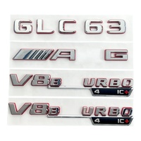 Autocollants 3D en ABS pour logos numériques de coffre modifiés W253, W254, autocollants bicolores pour carrosserie GLC63S, GLC63, GLC43.