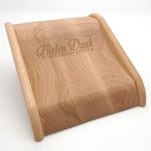 Wooden <b>Storage</b> <b>Tray</b> Beech 19x15.5x2.5cm Laser Engraved For Desk Sundries - Product Image 1
