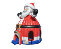 Château gonflable de Noël Fun Bounce, qualité commerciale, en PVC, facile à installer, pour les fêtes d'enfants et les événements.