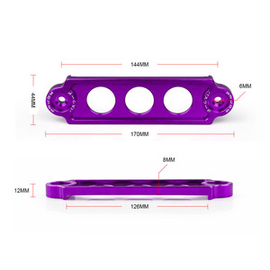 CRASTP Universal Car Battery Mount 3-Hole Aluminum <b>Bracket</b> For Battery Clip Modification - Product Image 2