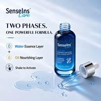 Sérum Visage Anti-Âge Double Phase au Cuivre Peptidique OEM – Améliore la Fermeté et Répare la Barrière Cutanée – 30ml – Sérum Hydratant GHK-Cu – Agiter Avant Utilisation