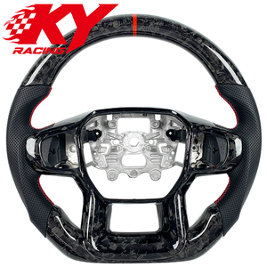 Volant de sport en fibre de carbone forgé sur mesure pour Ford Ranger Raptor 2025, Mustang, F150, Focus, Fiesta - Product Image 1
