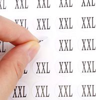 Étiquettes autocollantes rondes/rectangulaires durables, réutilisables, écologiques, résistantes à la chaleur, de 0,5 pouce, pour vêtements