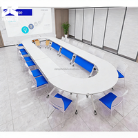 Table de conférence pliable modulaire moderne pour les écoles et les hôpitaux, mobilier de bureau commercial