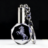 Llaveros de Cristal LED en Blanco al por Mayor, Llaveros con Logotipo Personalizado, Grabado Láser, Llaveros de Cristal para Xtool F2 UV