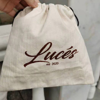 Sacs cadeaux personnalisés en coton à chevrons, pochettes en toile pour emballage de maquillage, sacs pour bijoux, conteneurs pour petits sacs à main de luxe