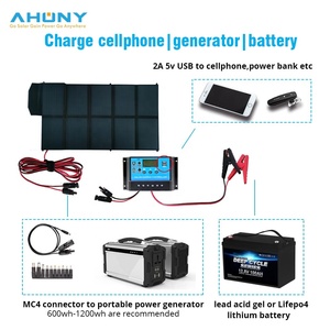 <span class=keywords><strong>Kit</strong></span> de panneaux solaires portables 200W (10x20W) <span class=keywords><strong>pour</strong></span> recharge de batterie au lithium, <span class=keywords><strong>camping</strong></span>-<span class=keywords><strong>car</strong></span>, caravane, motorhome, maison, télécommande - Product Image 5