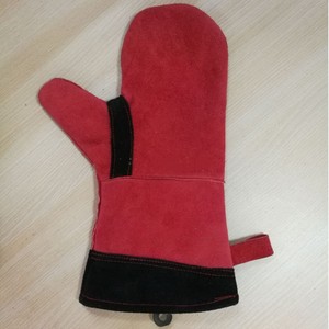 Sığır derisi açık fırın eldivenler barbekü savunma el ve kol koruması için ısıya dayanıklı mutfak eldivenleri - Product Image 5
