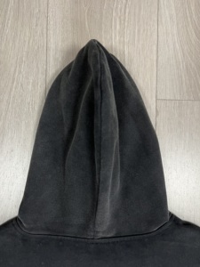 定制法式毛圈布 500 克/平方米 复古酸洗 DTG 印花水钻水晶宽松版型男士连帽衫 - Product Image 5