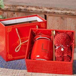 Festive <b>Christmas</b> Gift Set Custom Logo Pearl-accented Ceramic Mug Lid Spoon <b>Box</b> Holiday <b>Present</b> for Family Friend Employee - Product Image 2