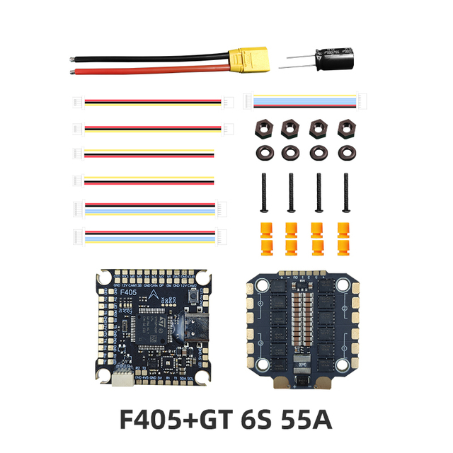 DAKEFPV F405 FC Flight Controller Stack 8S 55A-70A 4in1 ESC BETAFLIGHT/INAV/Ardupilot 3oz Copper for RC FPV Freestyle DIY Parts
