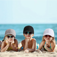 Gorras con logotipo bordado personalizado para niños jóvenes, visera Lisa para niños, gorra de béisbol transparente Ny en blanco, gorra deportiva para niños