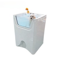 Baignoire pour animaux de compagnie USMILEPET, professionnelle, pour petits chiens et chats, avec panneau de commande, 4 lumières LED à bulles, ozone, température constante, spa pour animaux