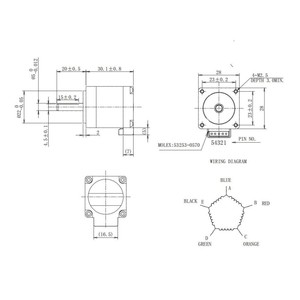 มอเตอร์สเต็ปเปอร์ Nema <span class=keywords><strong>11</strong></span> 5 เฟส 0.72 องศา 500 ขั้นตอน/รอบ 0.015 นิวตันเมตร 1.44 โวลต์ 1.2 แอมป์ 28 มม. 100 กรัม สำหรับเครื่องพิมพ์ 3 มิติ CNC ทางการแพทย์ที่มีความแม่นยำสูง - Product Image 3