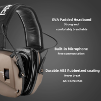Casque tactique de protection auditive électronique pour le tir, avec coussinets en gel doux, pour une utilisation prolongée et la protection auditive des adultes