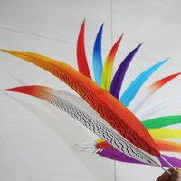 Disfraces de Carnaval Disfraces de samba Pluma de faisán de cebra artificial sintética