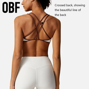 Set di allenamento da donna <span class=keywords><strong>OBF</strong></span> vendita calda due pezzi Leggings a vita alta in tessuto a coste pantaloncini abbigliamento sportivo Yoga leggero - Product Image 4