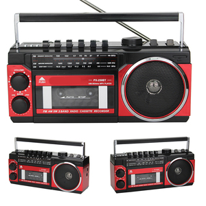 Reproductor de casetes retro personalizado de fábrica con radio AM FM SW, ranura USB TF, boombox recargable para camping al aire libre, ideal para regalo. - Product Image 6