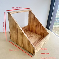 Gallinero de Madera Maciza para Montar en la Pared, Modelo 20250625, para una o dos Gallinas de Raza Mediana