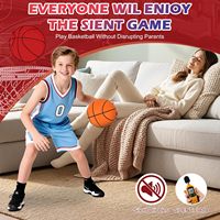 MYPUTEK Ballon de basketball silencieux Taille 3/5 (22"/275") Ultra-silencieux pour entraînement en intérieur, conception à rebond doux, mousse souple de qualité supérieure, individuel