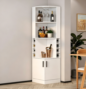 Factory Wholesale Home Furniture Wood <strong>Corner</strong> Shelf Cabinet Chinese Style Multifunctional 4-Shelf <strong>Storage</strong> Living Room Kitchen - Product Image 1